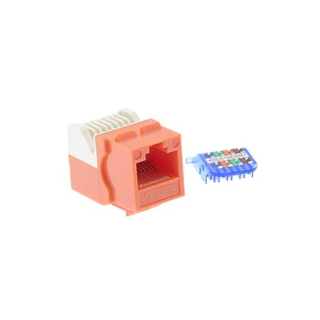 CAT6 Tool Less Keystone Jack- Orange